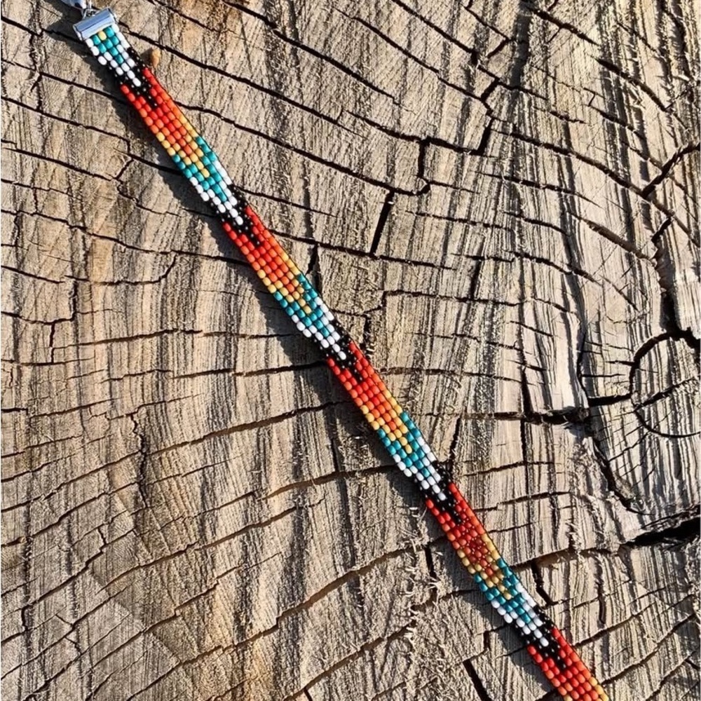 NWOT Handmade ‘Rainbow’ Thin Seed Bead Bracelet - 2 sizes